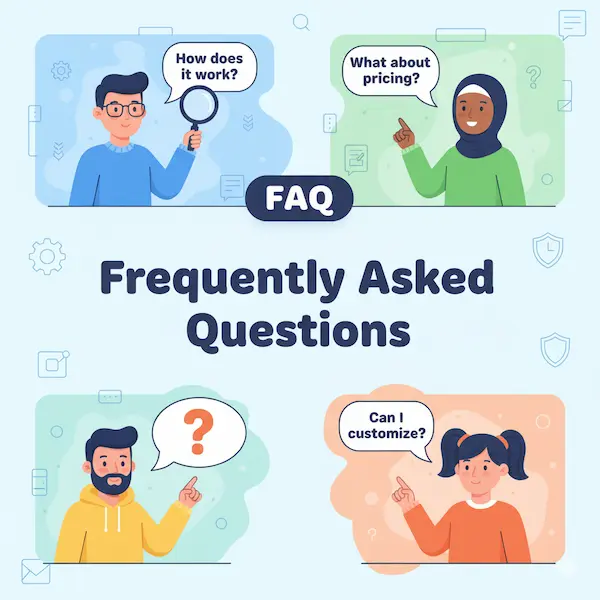 FAQ - Medical stethoscope with FAQ blocks
