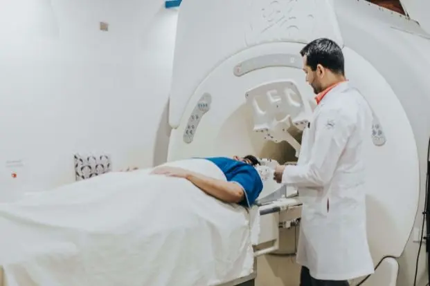 CT Scanner with technician